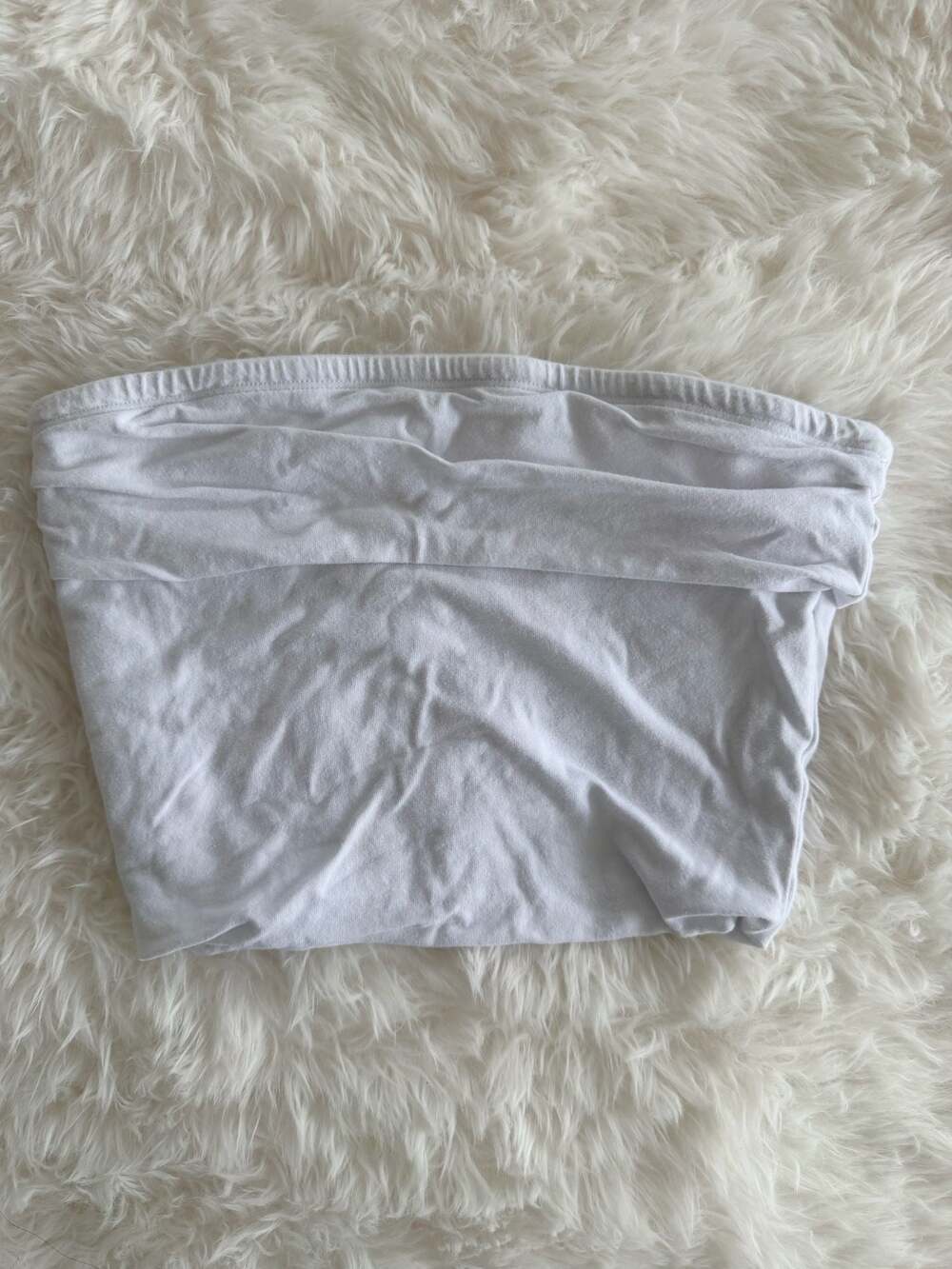 MixMatchy White Strapless Tube Top Bandeau, Size Small